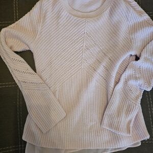 Lucky Brand Women's Light Pink Crew Neck Sweater